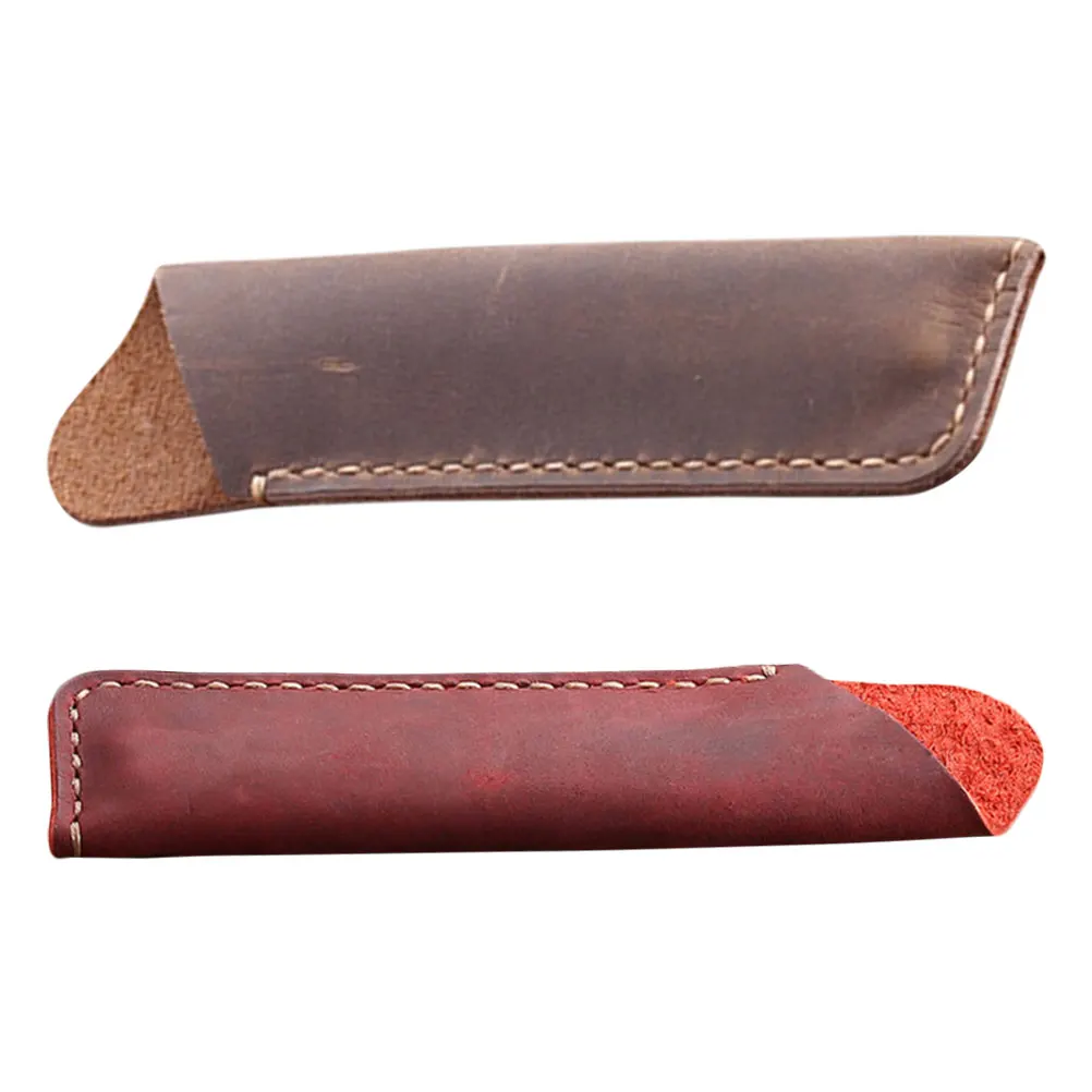 

2 PCS Pencil Case Ballpoint Cases Vintage Pouches Manual Storage Retro Style Cowhide