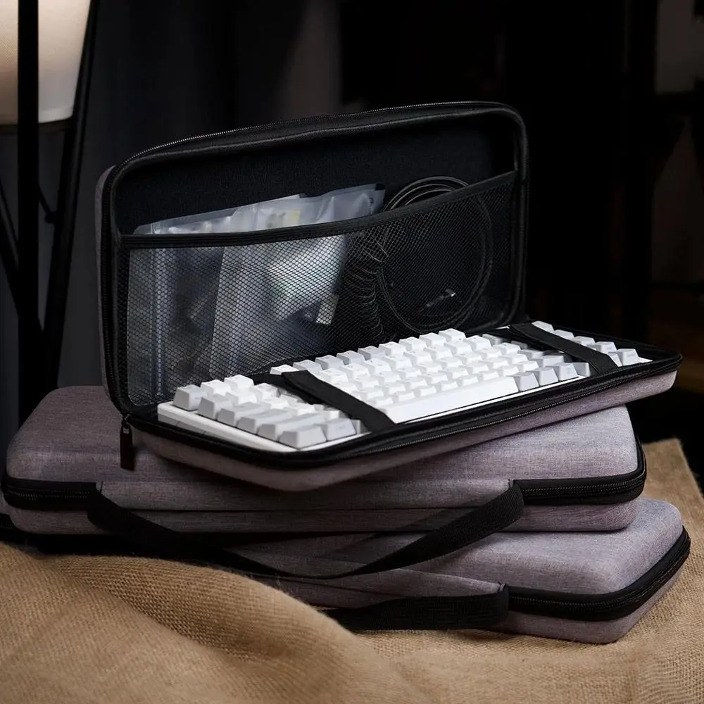 Dustproof Mechanical Keyboard Case EVA Hard Shell Carrying Case Water-Resistant Shockproof Keyboard Carrying Bag