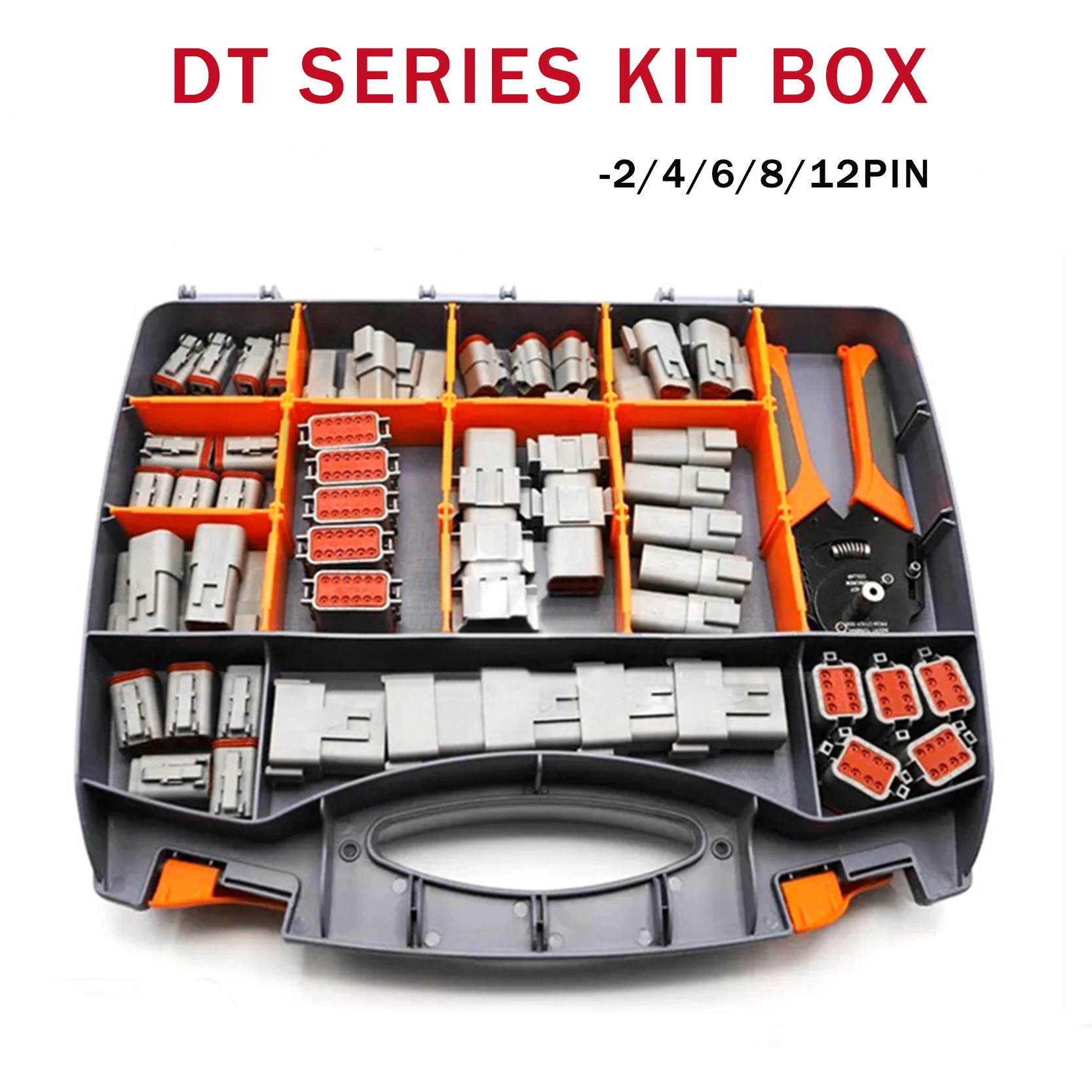 

KERE Deutsch DT Series DT04-2/3/4/6/8/12P DT06 Repair Tool Box Automotive Waterproof Connector Kit With Terminal And Pliers