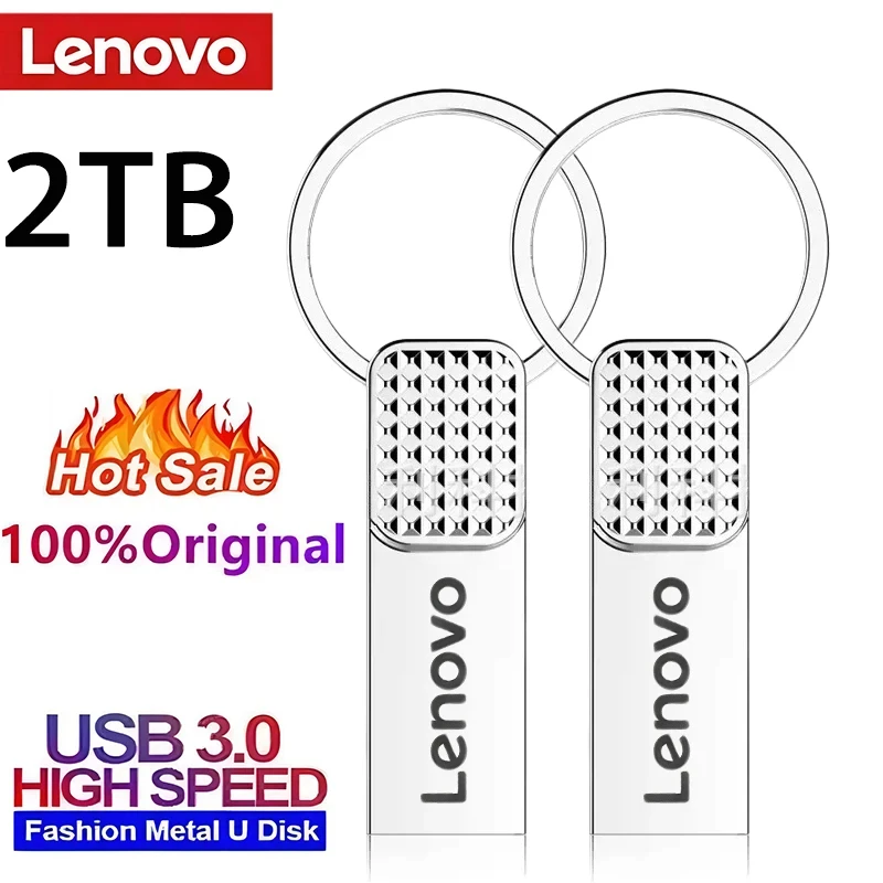 ﻿ Lenovo Flash sürücüler 3.0 2TB Metal yüksek hızlı Pendrive 1TB 512GB su geçirmez bellek Usb Flash Disk ile ücretsiz tip-c adaptörü