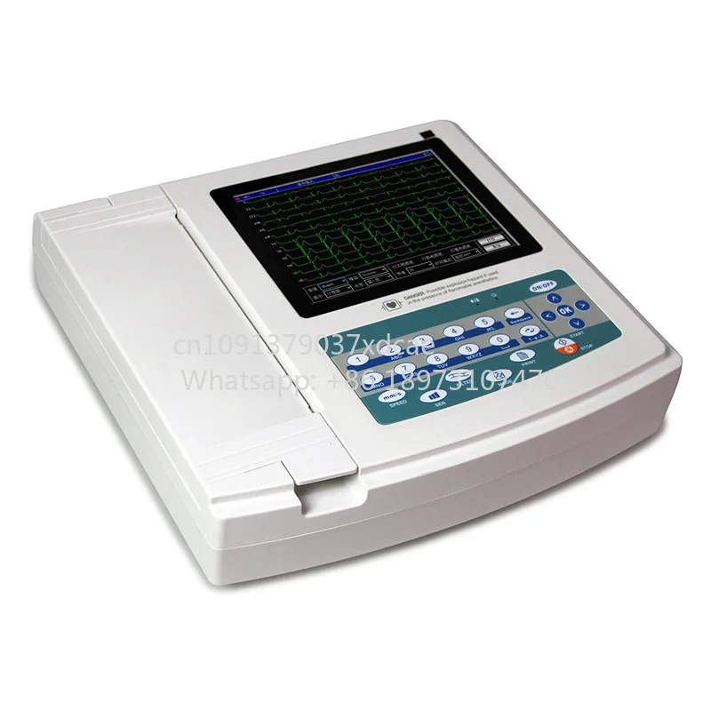 Nuevo 2026.1200G de 12 Canales y 12 Derivaciones. Máquina Portátil Dinámica. Detector de Frecuencia Cardíaca, Electrocardiógrafo