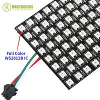 DC5V WS2812B Full Color LED Pixel Panel Digital Flexible 8*8,16*16,8*32 Programmed 256 Pixels Screen Individually Addressable