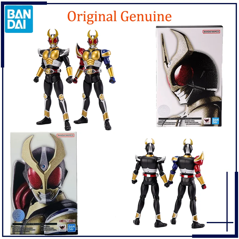 Original Genuine S.H.Figuarts SHF Kamen Rider Agito TRINITY FORM Bandai Anime Model Toys Action Figure Gifts Collectible