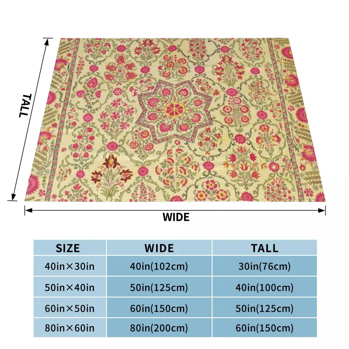 Vintage Bohemian Suzani 2 Throw Blanket Blanket For Baby Tourist Blanket Luxury Throw Blanket Kid'S Blanket