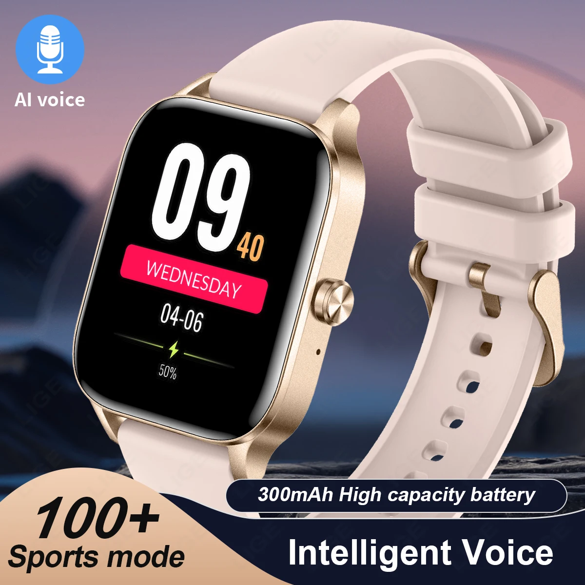 

LIGE Fashion Smart Watch Men 12mm Body Thickness Bluetooth Calling Women Watches Heart Rate Monitor IP68 Waterproof Smartwatches