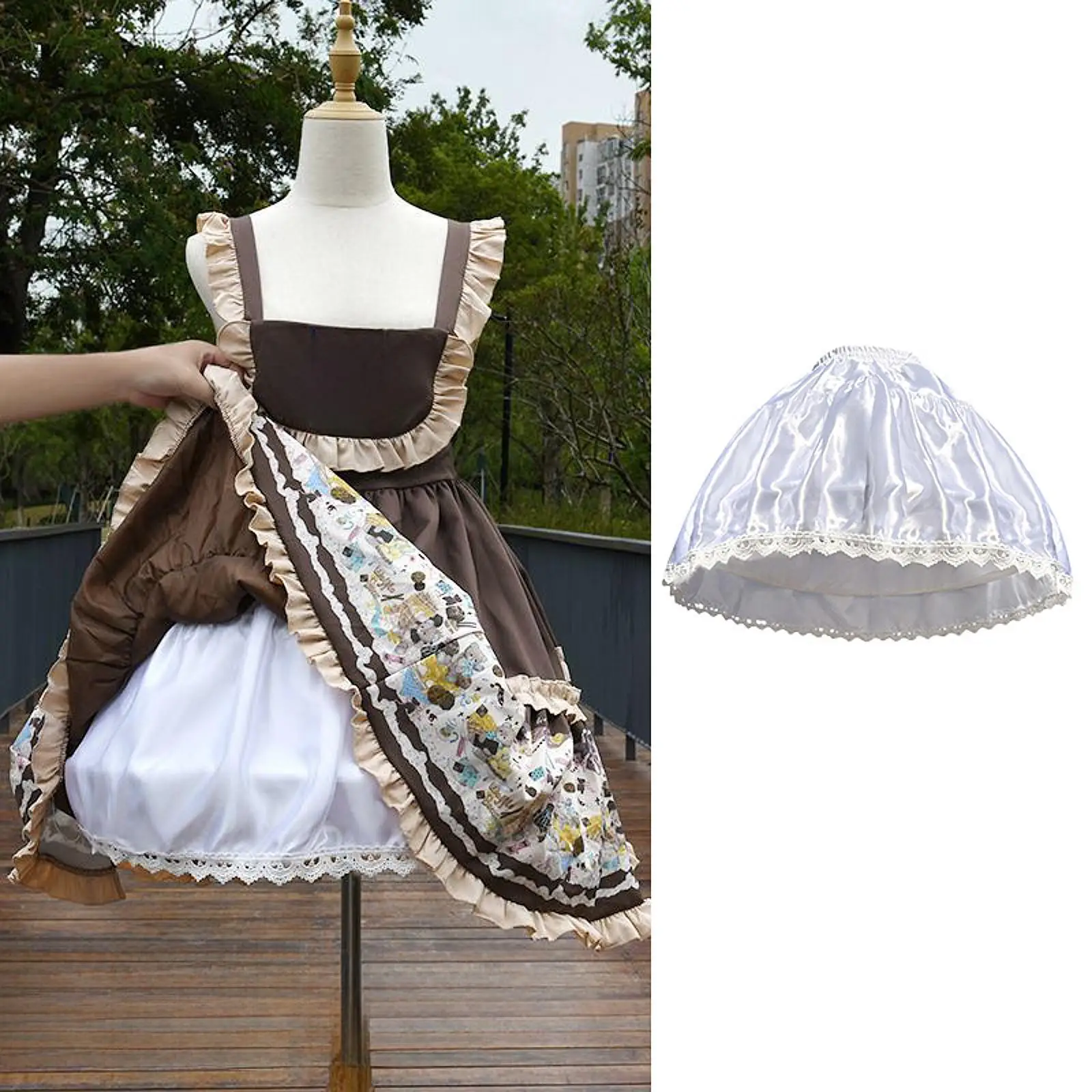 

Нижняя юбка в стиле Лолиты для балета и танцев, вечерние костюмы для косплея, эластичный пояс, нижняя юбка средней длины для принцессы, праздничное платье, женское платье