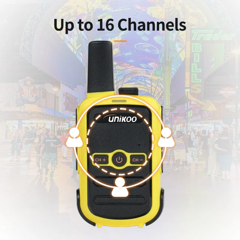 4 pcs UNIKOO Walkie Talkie UK224C PMR446 FRS Two Way Radio Mini Portable Communication Equipment PTT Radio for Camping Hunting