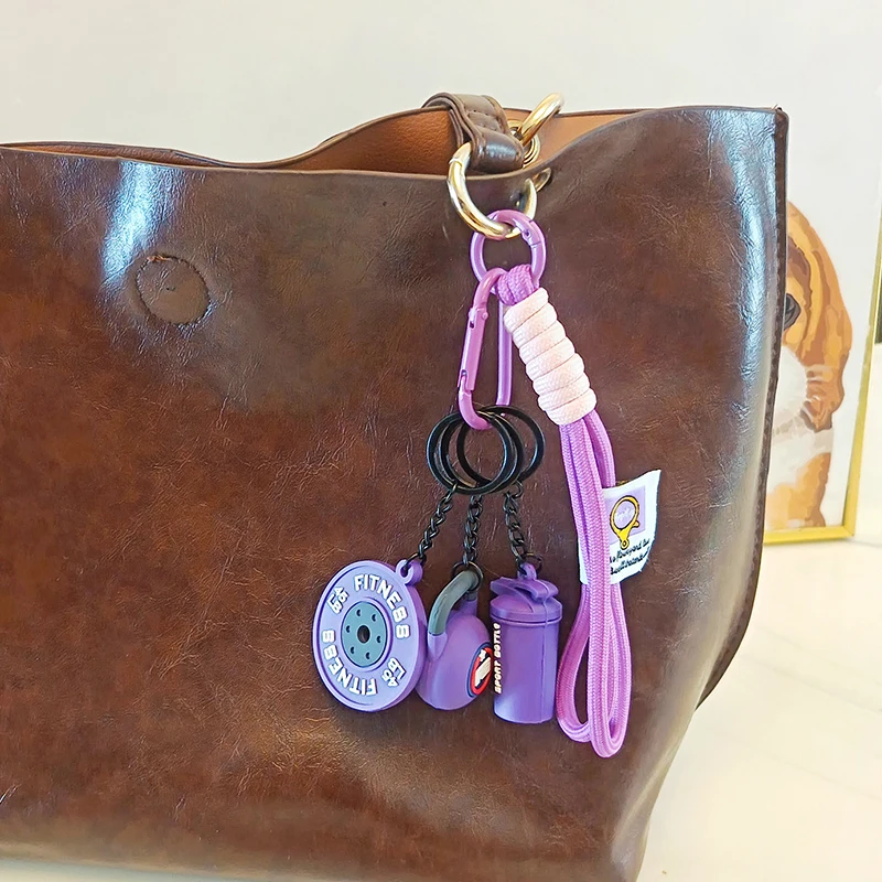 انفصال الحديد لوحات المفاتيح أكواب مياه INS محاكاة الدمبل كيرينغ الإبداعية الدوبامين اللياقة البدنية سلسلة قلادة