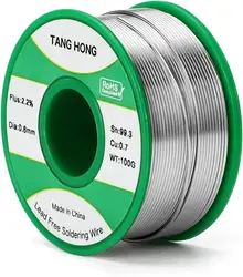 TANGHONG-Fio De Solda Sem Chumbo, Ferro De Solda Elétrica, Reparação De Solda, Incluindo Rosin Tin Wire, Sn99.3Cu0.7, 50g, 100g, 0.5, 0.6, 0.8