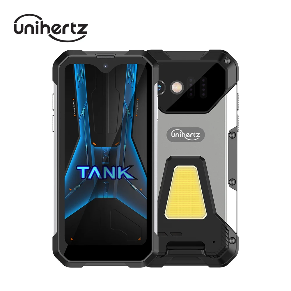 Unihertz-teléfono inteligente Tank Mini, pantalla pequeña de 4,3 pulgadas, Android 13, 4G, resistente, con luz de Camping y tarjeta SD NFC de 8 +