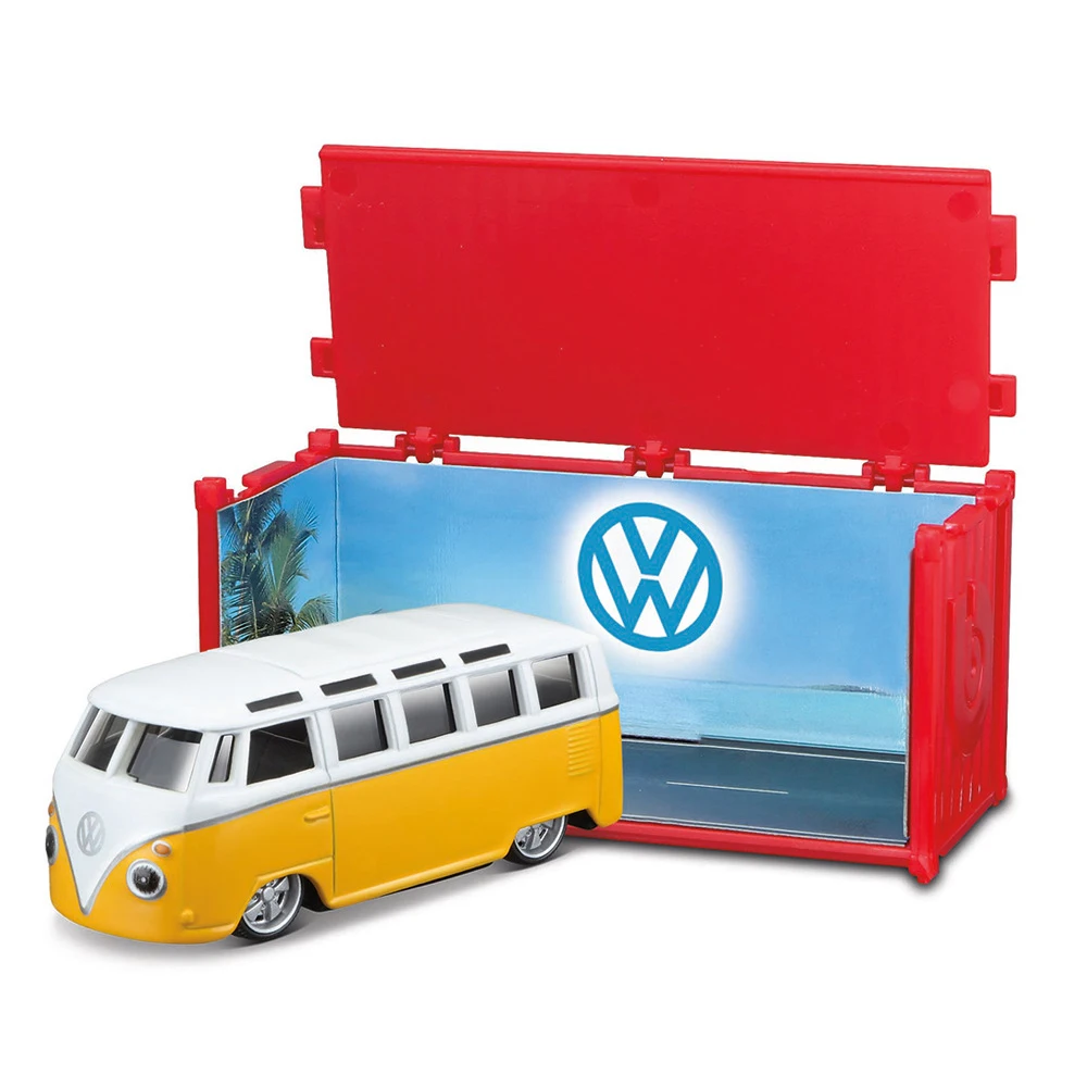 Bburago 1/64 Volkswagen VAN SAMBA Miniature Alloy Car Model Diecast Vehicle Replica  Pocket Car Collection Toy For Boy Gifts