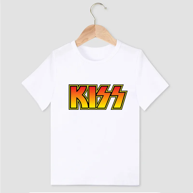 Hot Sale Kids T shirt Stormtrooper Fans Kiss Rock Band Print Fashion T-shirt For Boys Summer Children Tops Baby Girls Clothes