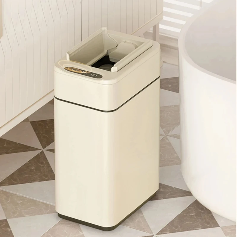 

20L Smart Kitchen Trash Can 20리터 스마트 쓰레기통 Automatic Sensor Bucket Garbage Can Stainless Steel 대용량 주방 쓰레기통 센서 쓰레기통 Wastebasket