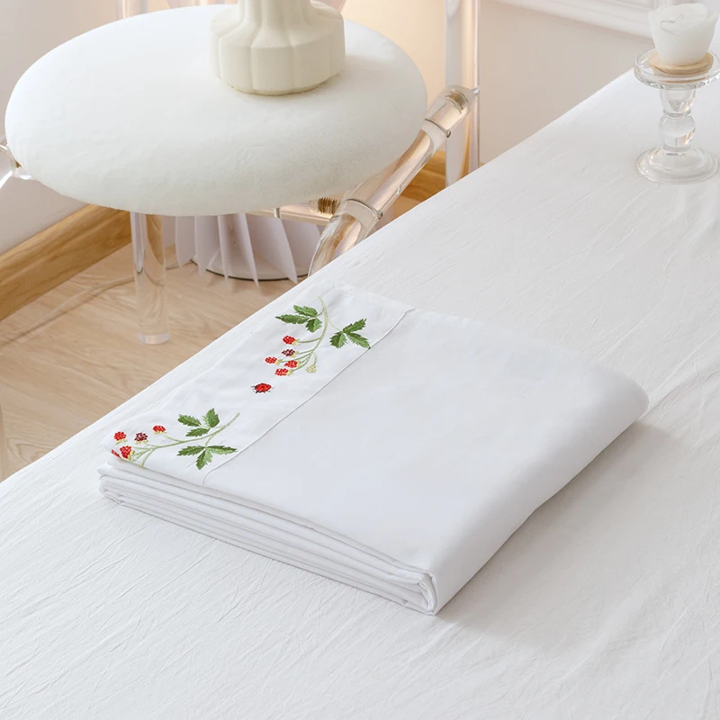 

100% хлопок, саржа, вышитые простыни, роскошные цветы, вышивка, сплошной цвет, белое постельное белье, простыня 230*250 см, 250*250 см