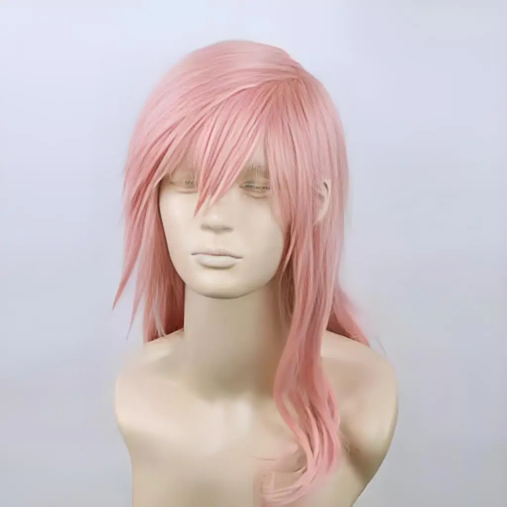 Final Fantasy Lightning raito cosplay Wig heat resistant fiber anime styled Wig