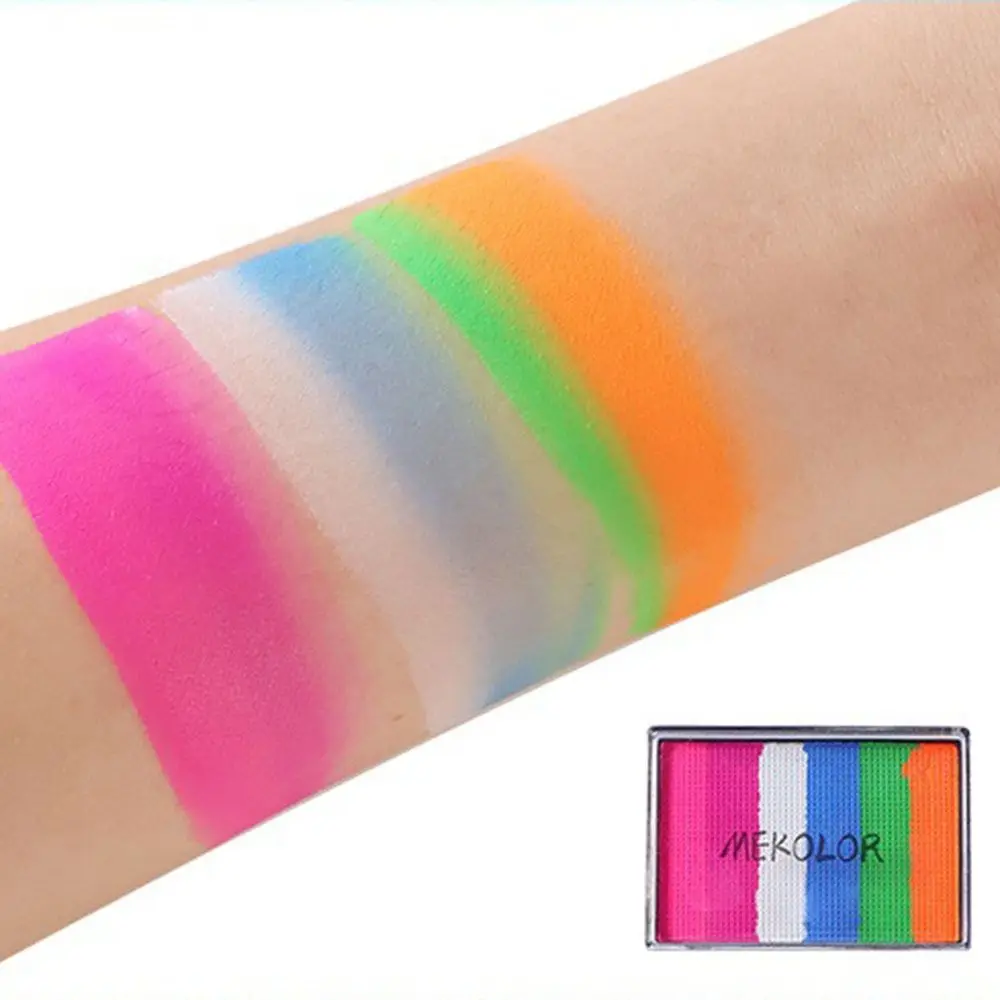 Water-Soluble Face Painting Palette Bright Colors High Saturated Body Painted Non-Toxic Portable Painting Box Children