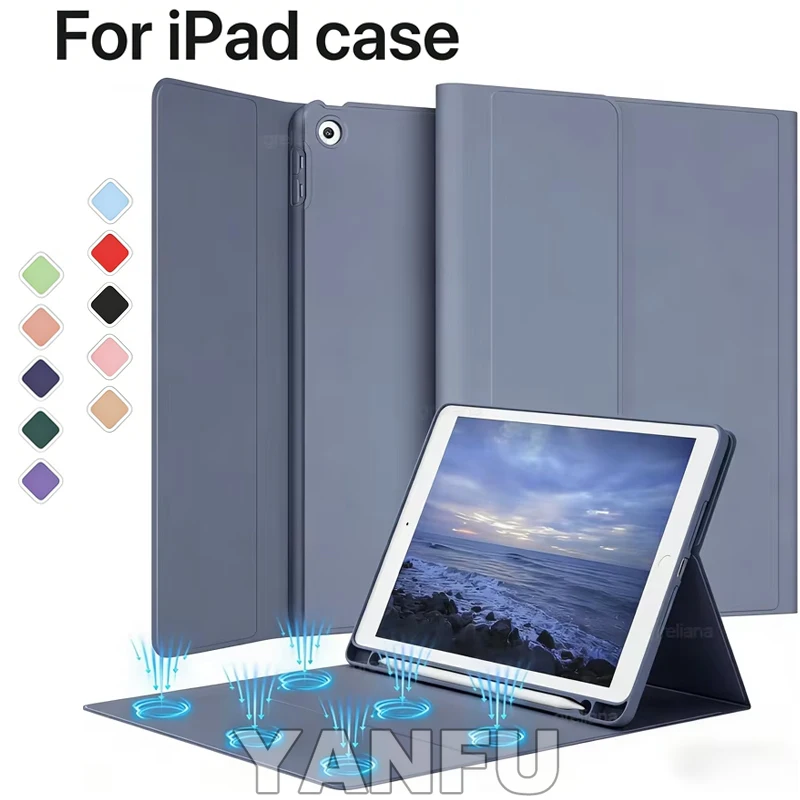 

360 Full Protection Case For iPad Air 11 M4 iPad 10th 11th Smart Cover iPad Pro 11 4 5 10.9 7th 8th 9th 10.2 9.7 10.5 Mini 6 7
