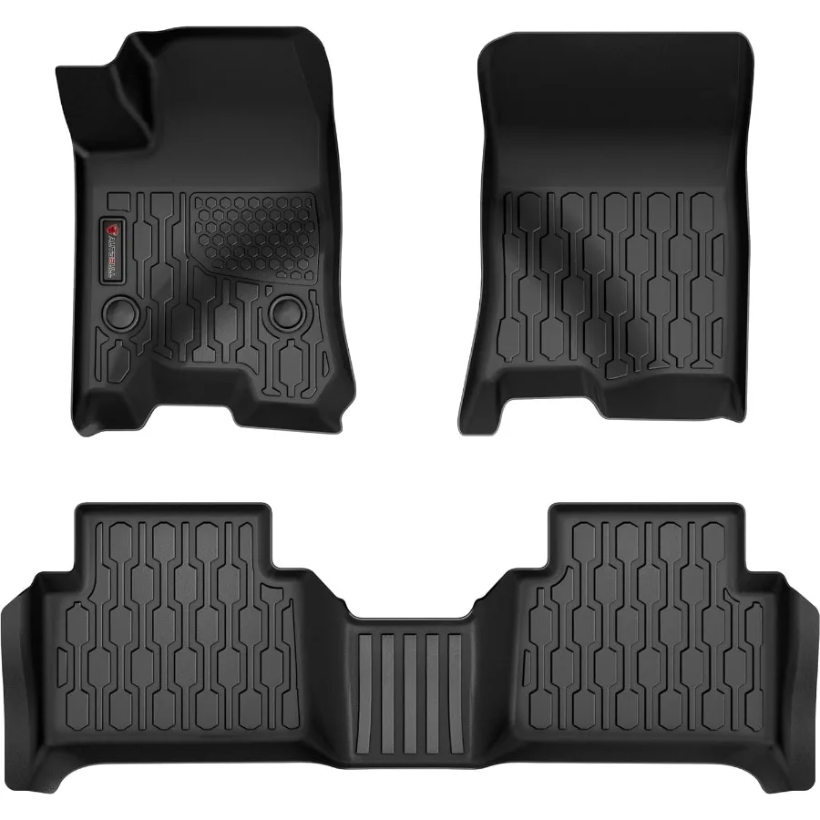 

Floor Mats Compatible with 2023 2024 2025 Chevy Colorado GMC Canyon Crew Cab All Weather TPE Floor Liners Custom Fit for 1st 2n