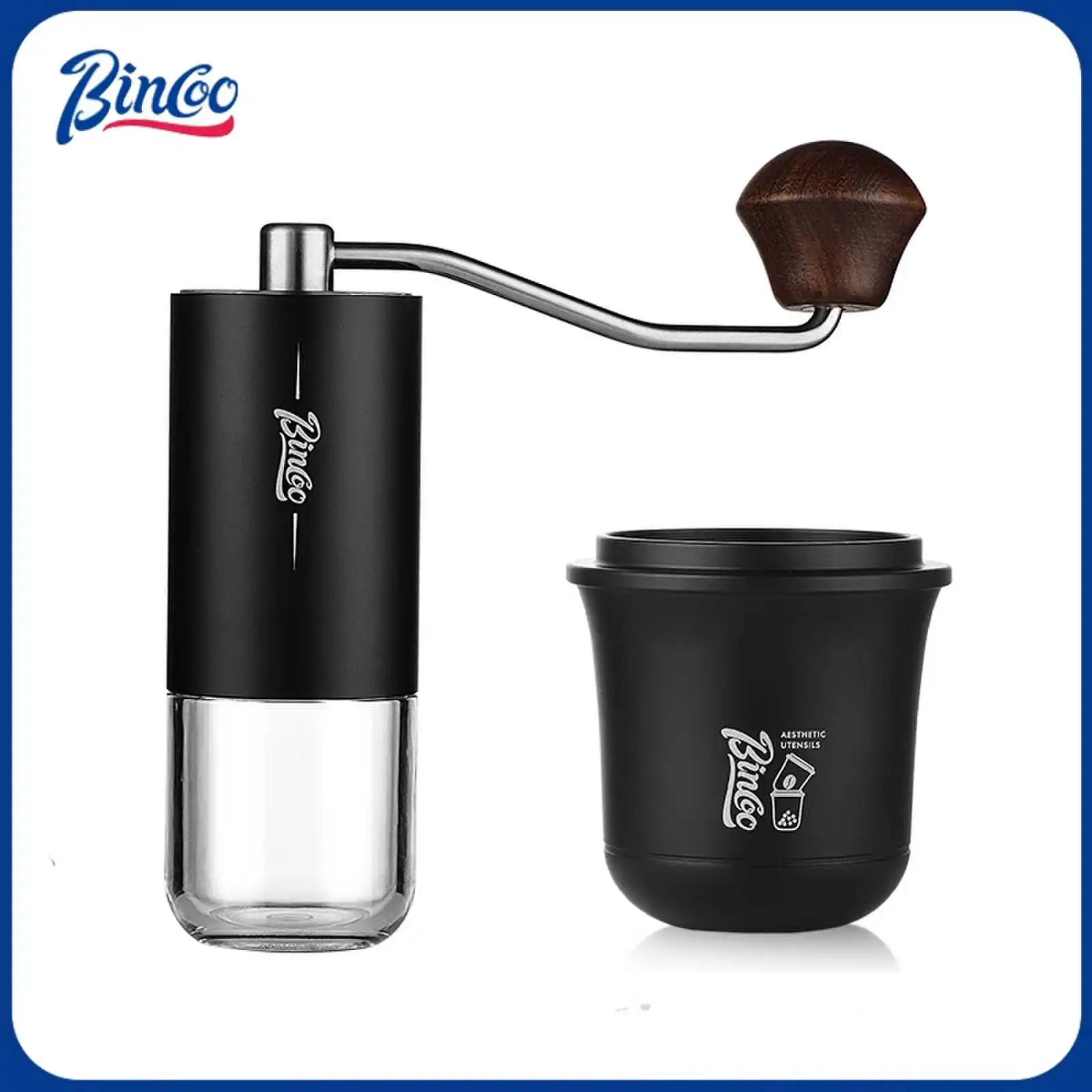 

Bincoo PC Manual Coffee Grinder Manual Grinder Six Star Cutter Coffee Powder Measuring Cup Home Barista Matching Tool