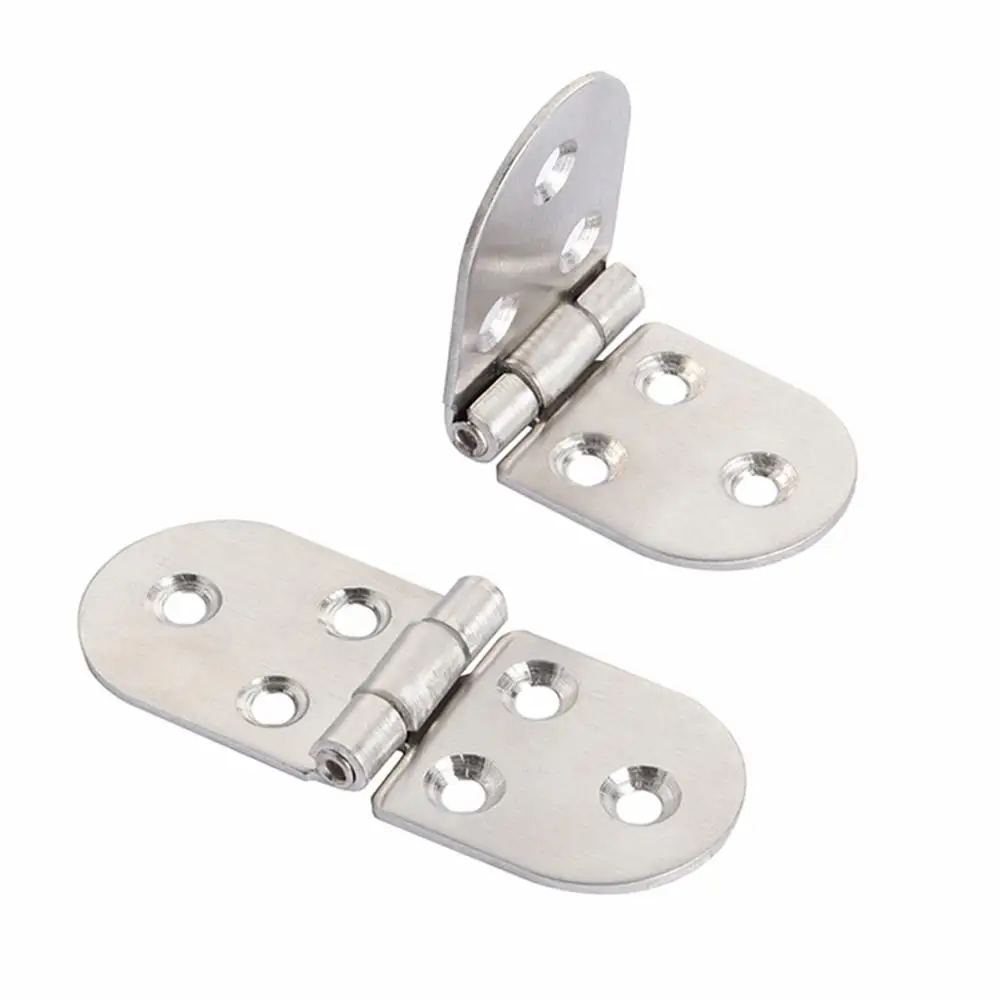 1pcs Stainless Steel Flush Hinges 180 Degree Cabinet Hinges Door Semicircle Hinges Furniture Accessories