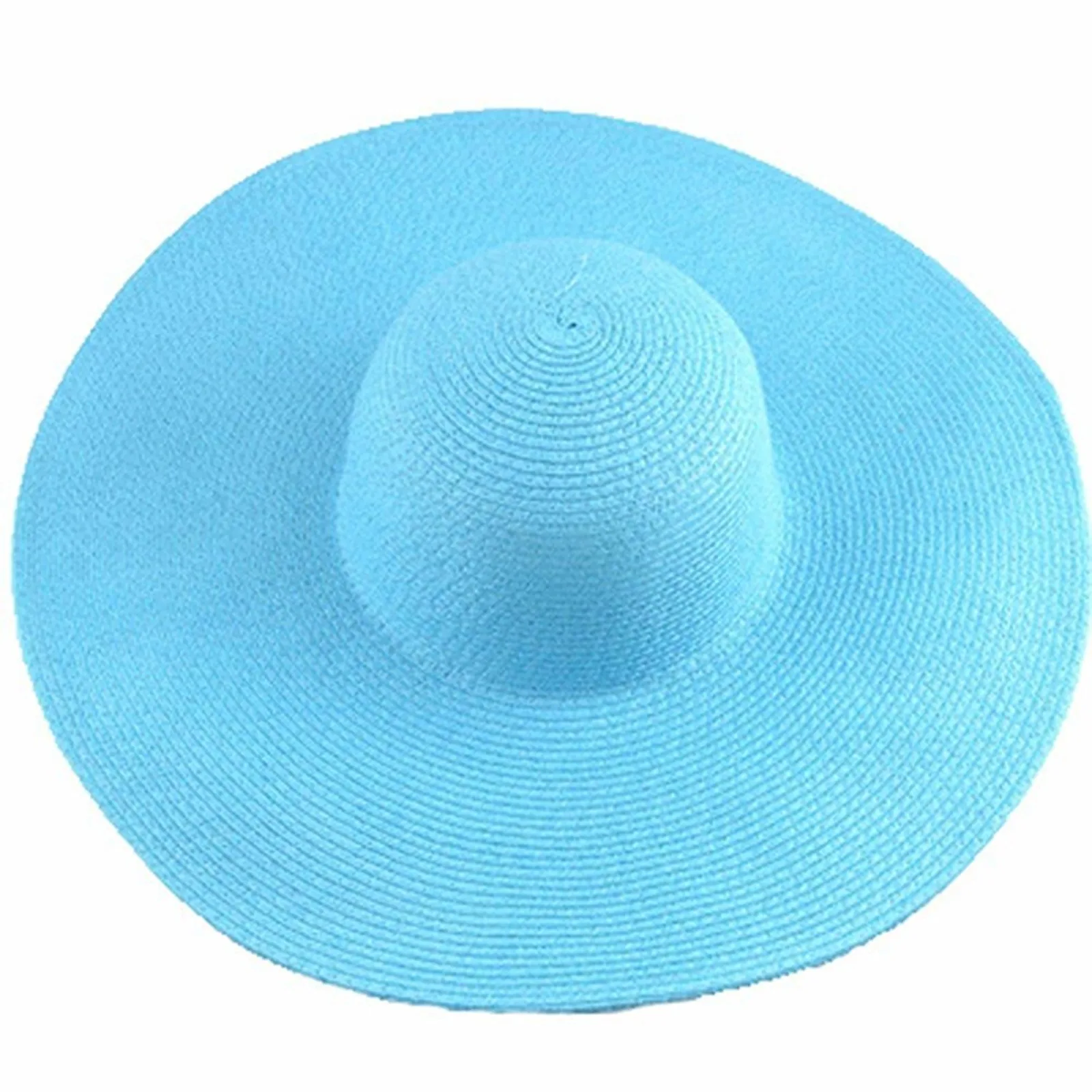 Women\'s Sun Visor Hat Wide Rimmed Summer Foldable Roll Up Beach Hat Solid Colour Casual Outdoor Sun Protection Large Hat