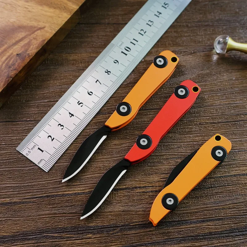 

3CR13 Stainless Steel Mini EDC Knife Outdoor Camping Small Folding Knife Portable Key Pendant Knife For Express Unpacking