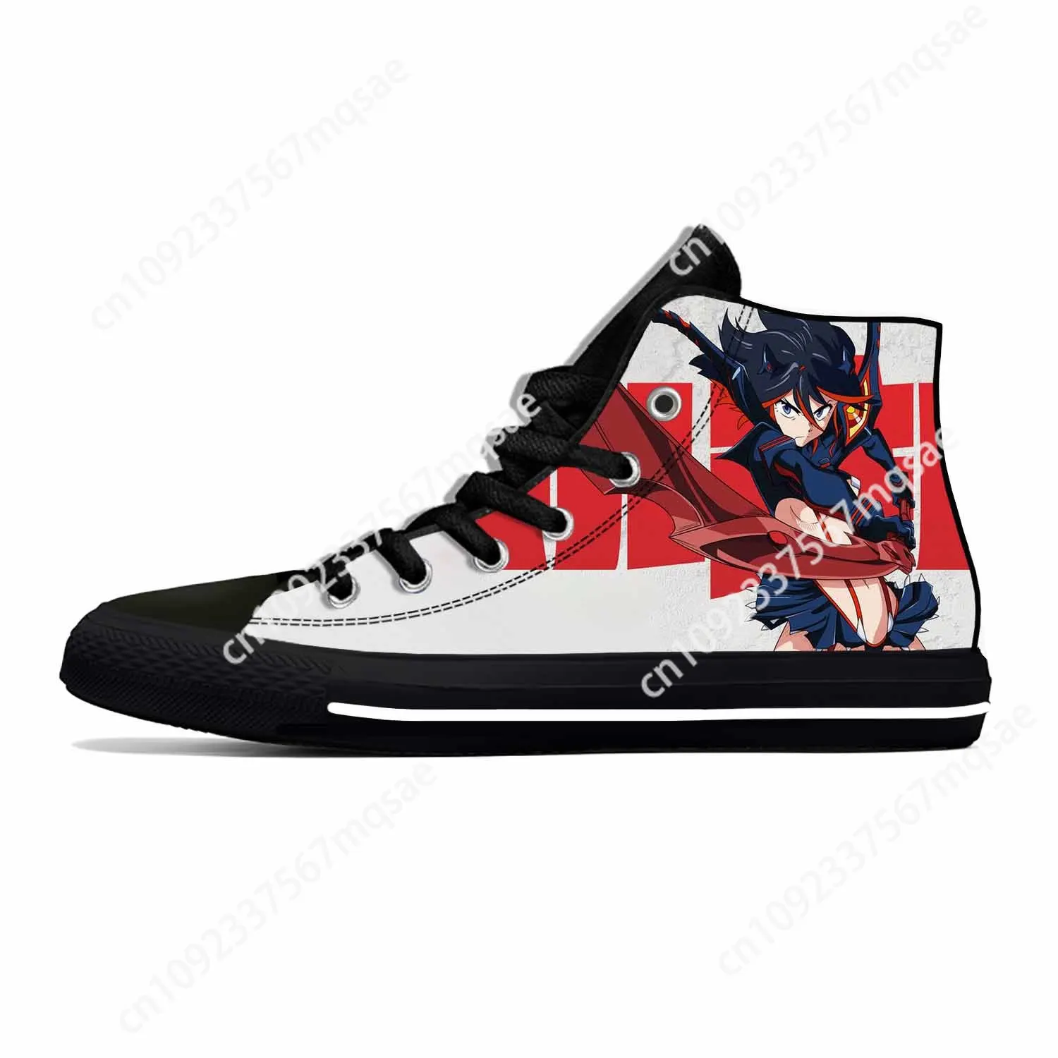 Japanese Anime Cartoon Kill La Kill Matoi Ryuko Casual Cloth Shoes High Top Lightweight Breathable 3D Print Men Women Sneakers