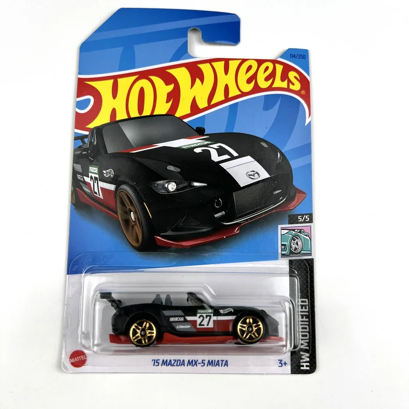 

Hot Wheels 2023, 1/64 15, MAZDA MX-5 MIATA, металлическая литая модель, коллекция игрушечных транспортных средств