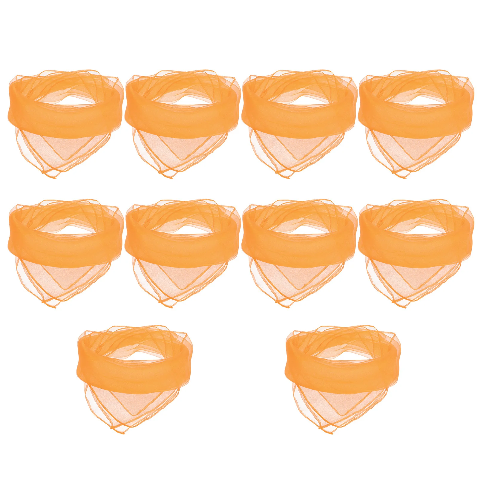 

10Pcs Small Silk Scarves Premium Lightweight Square Veil Dance Performance Props Breathable Silky Scarves for Women