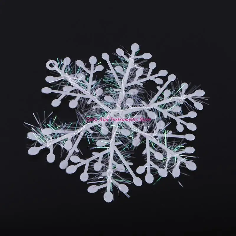 3 pezzi Ornamenti fiocchi neve bianchi Decortice DECO DECO C7AC