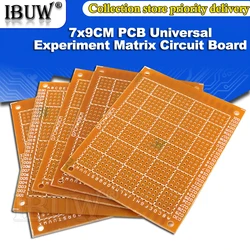 5 pz scheda PCB universale 7x9 fai da te prototipo di carta circuito stampato pannello 70x90mm singolo lato pannello di saldatura elettronico