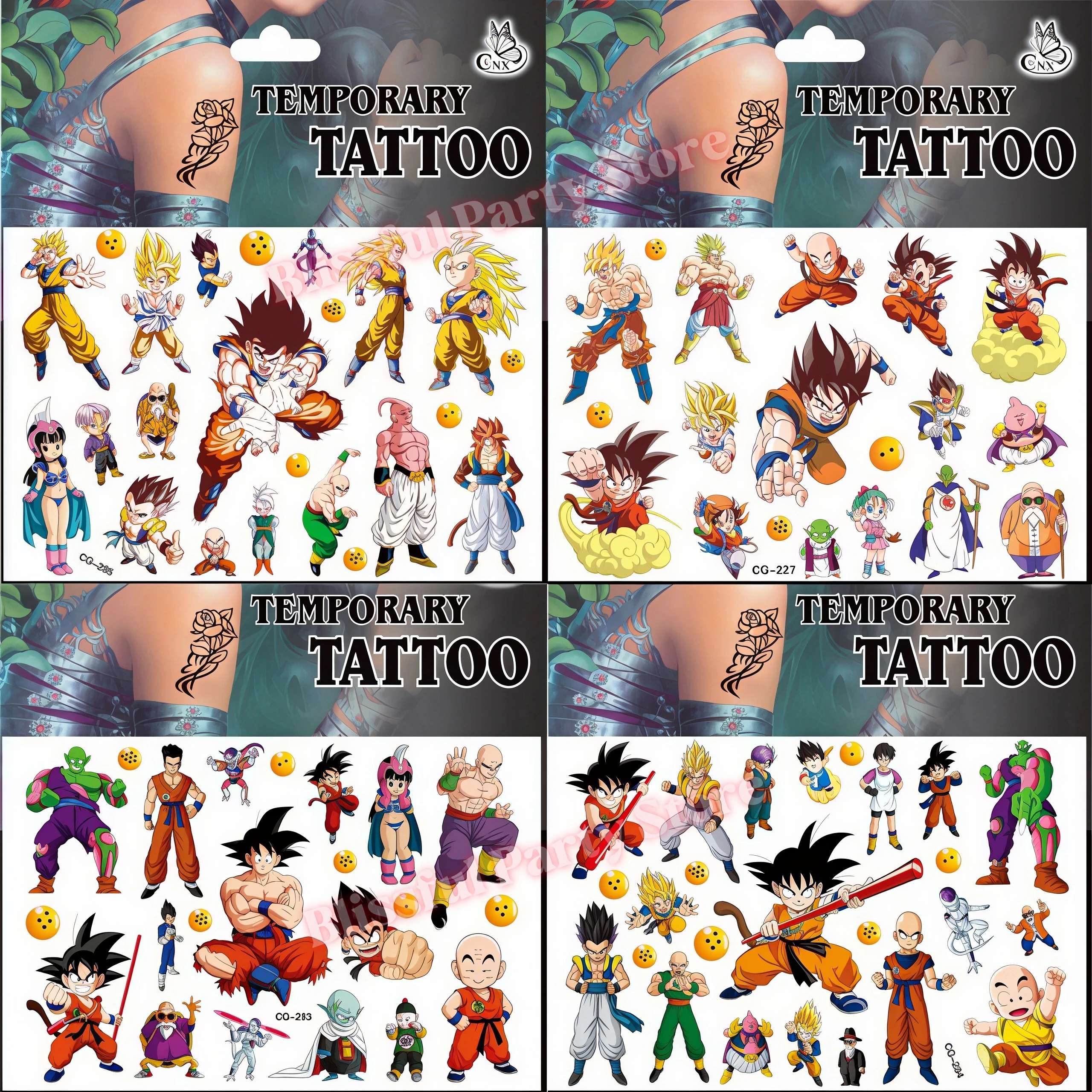Dragon Ball Themen-Geburtstagsdekoration Partyzubehör Goku Teller Ballons für Kinderparty-Accessoires Babyparty-Gastgeschenke