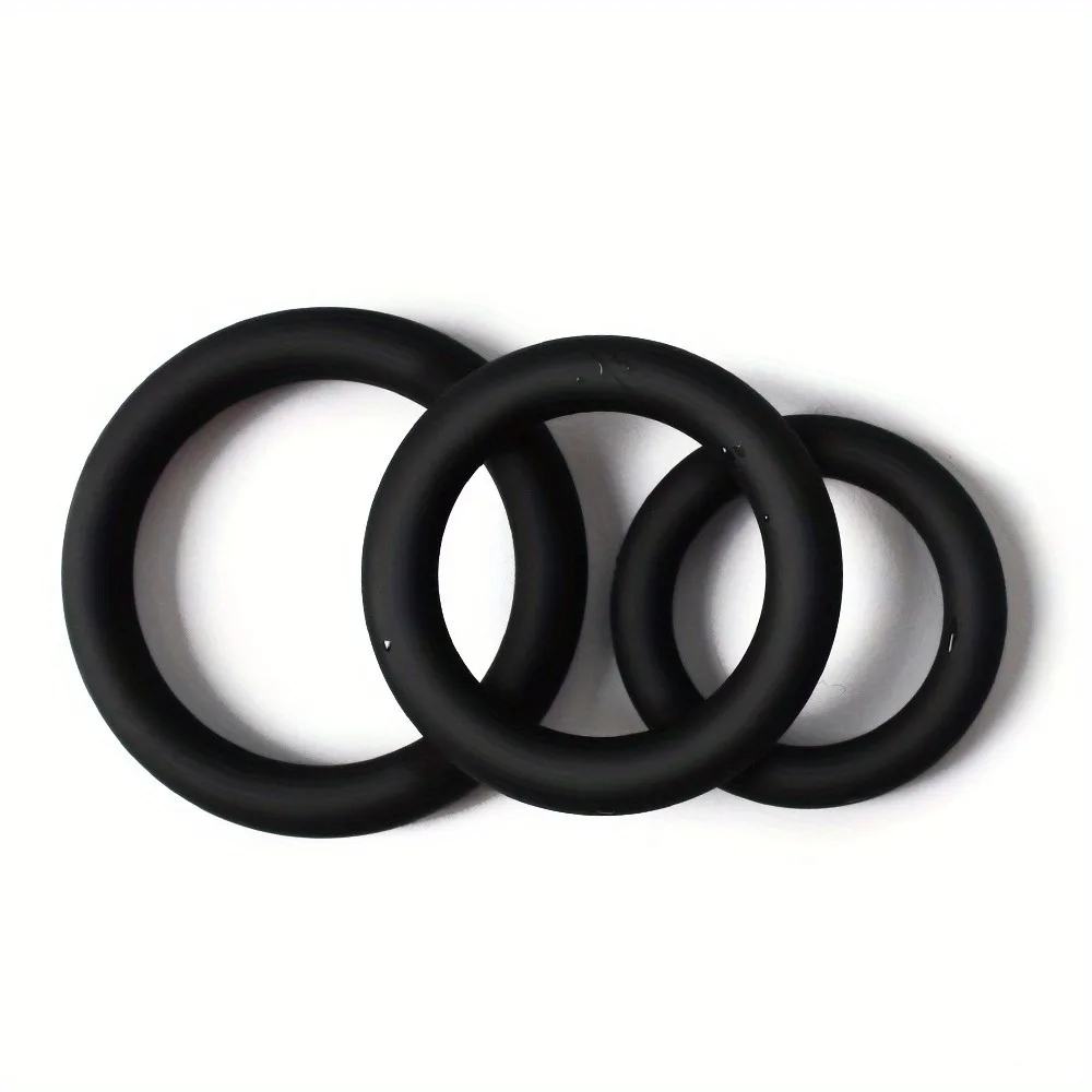 3PCS Silicone Penis Rings Set Delay Ejaculation Cock Ring Glow In Dark Male Stamina Enhancer Lock Sperm Sex Toys for Men Couples - Image 3