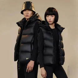 Goose Down Vest For Men Luxury Winter Jacket Puffer Women Short Hooded High Quality Fashion Man