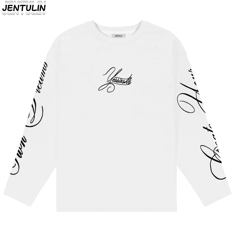 Streetwear Punk Übergroße Unisex Y2k Langarm Top Harajuku Grafik Druck Hiphop Langarm T-shirt Rock Goth Casual Tee Chic