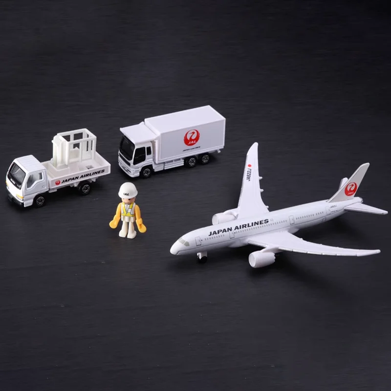 TAKARA TOMY Tomica Boeing 787 Airport Set Luggage Trailer Model ANA/JAL Alloy Toys Motor Vehicle Diecast Metal Model Kids Gifts