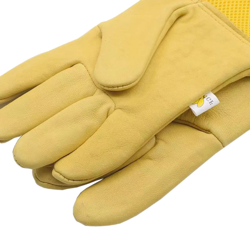 قفازات تربية النحل بأكمام واقية قابلة للتهوية احترافية مضادة للنحل لتربية النحل أدوات تمنع خلية النحل