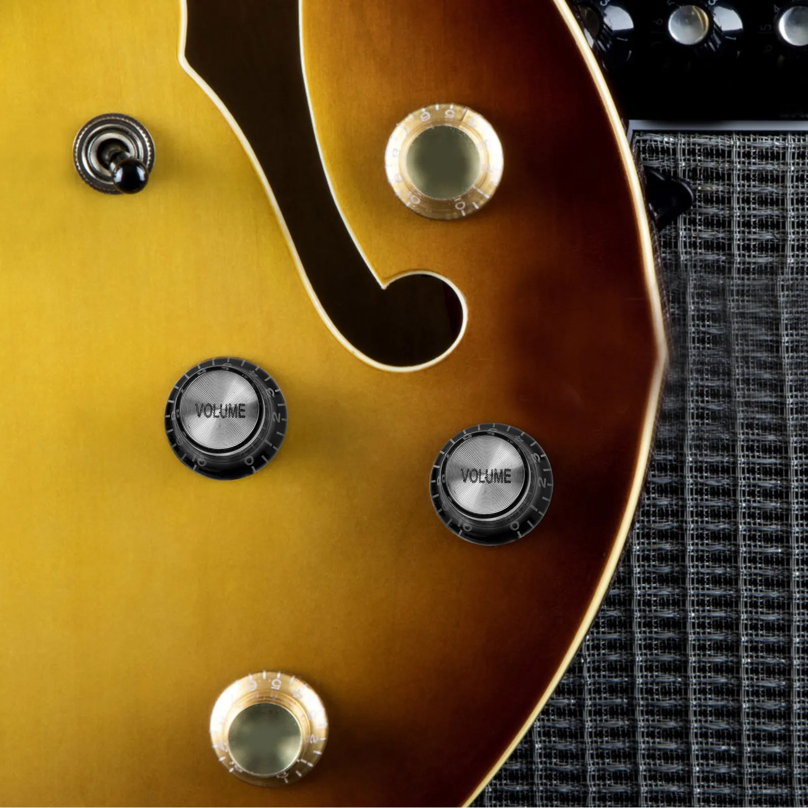 

3pcs Volume For Abs Replacement Control Knobs Volume Tone Knobs For Electric Guitar Parts Guitar Supply Tone