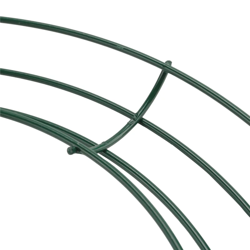 

A19F-18 Pieces Dark Green Wire Wreath Rings Wire Wreath Frame For Christmas New Year Valentines Decoration (10 Inch)
