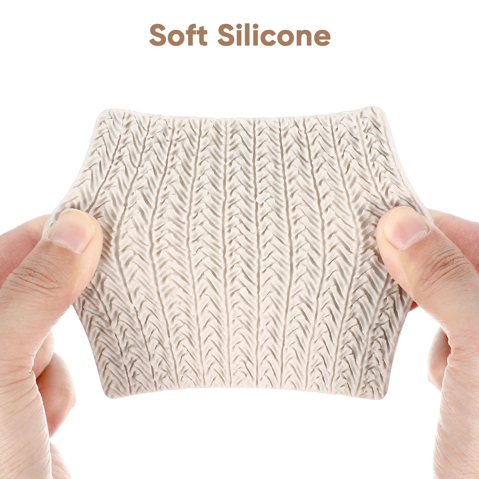 

4Pcs Silicone Baking Mold Knit Pattern Embossed Fondant Molds for Cake Chocolate Candy Craft Non-Stick Easy Clean Oven Safe