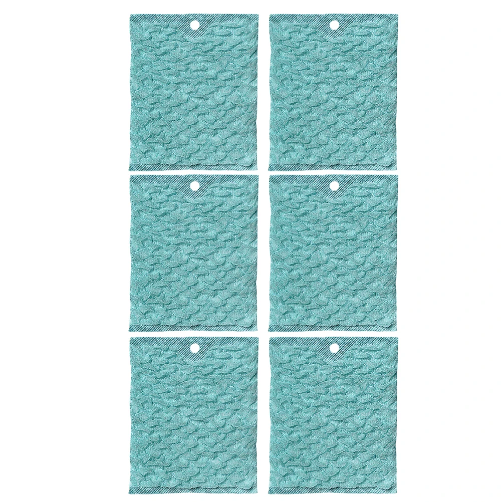 

6 Pcs Polyester Dishcloth Non Oily Rag Kitchen Cleaning Cloth Washing Dishes Home Washcloths Scrubbing Pots Tableware Fruit