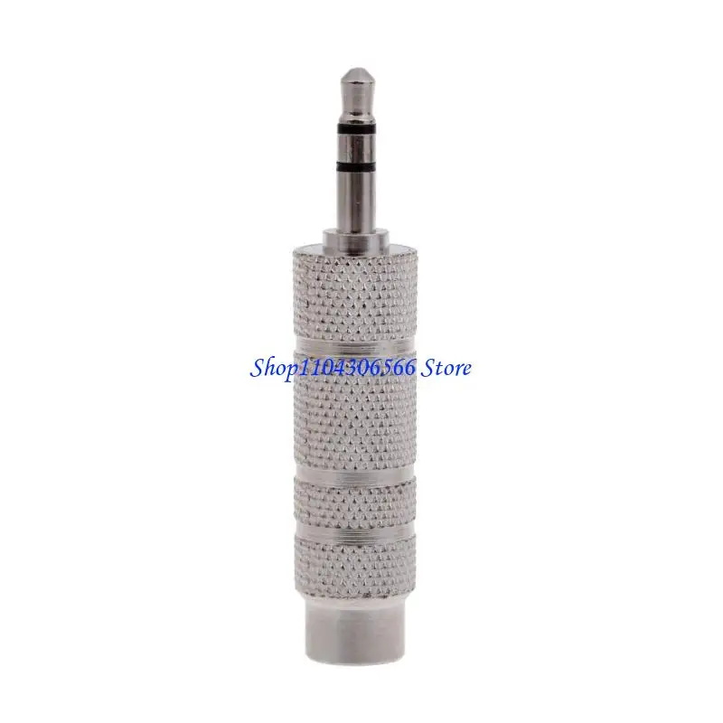 02DD Universal 6.35mm (1/4 inch) Male to 3.5mm (1/8 inch) Female Connector Works with Instruments, Home Theaters, Devices
