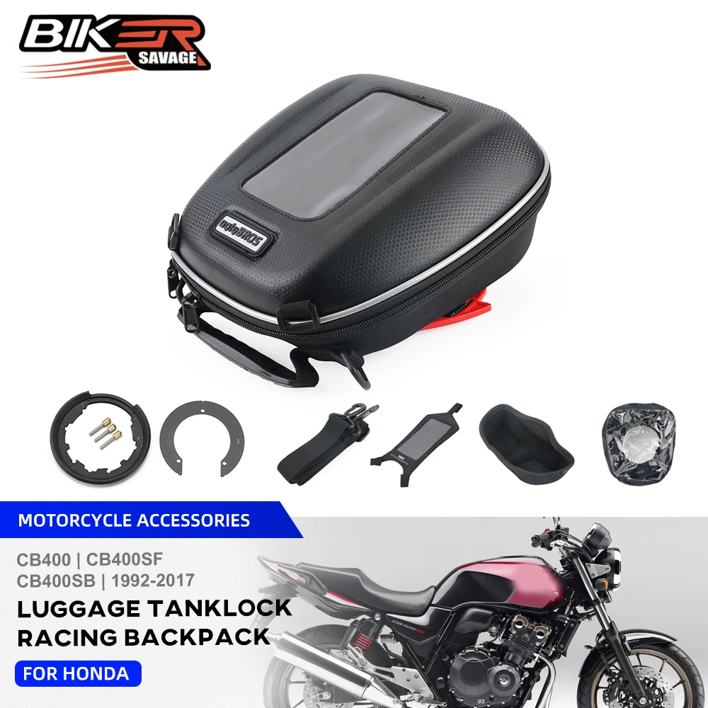 For Honda CB400 CB400SF CB400SB Tank Bag Tanklock Tool Bag Waterproof Luggage Storge Bags Motorcycle Accessories Super 1992-2017