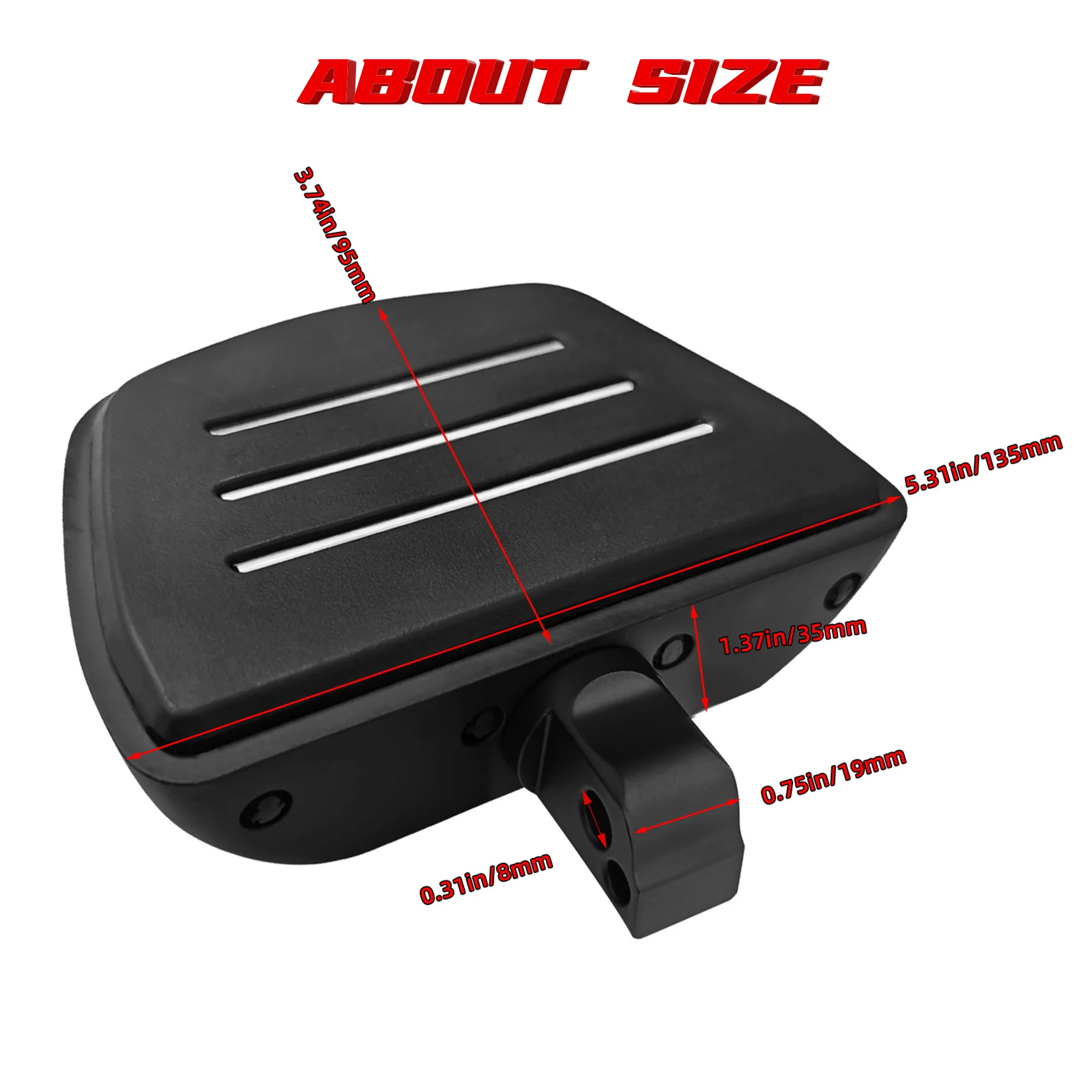 Black Foot Pegs Front Rear Pedals Slipstream Footrest For Harley 2018-2024 Softail Fat Boy FLSB Street Bob FXBB Fat Bob view 3