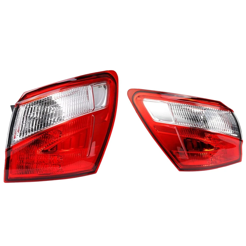 2 Pcs Car LED Rear Tail Light Outer For Nissan Qashqai 2010 2011 2012 2013 2014 EU Version Right Side & Left Side