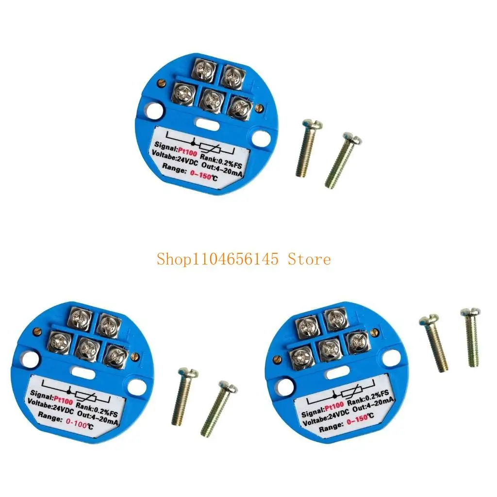 

5asd DC24V Temperature Transmitter Module 4-20mA Output PT100 Sensors for Precise Temperature Control Electronic Components
