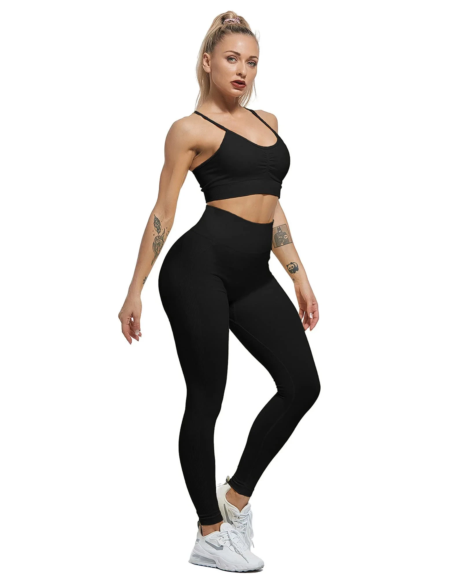 Ilfioreemio Butt Lifting Workout Leggings for Women, Scrunch Butt Gym Seamless Booty Tight