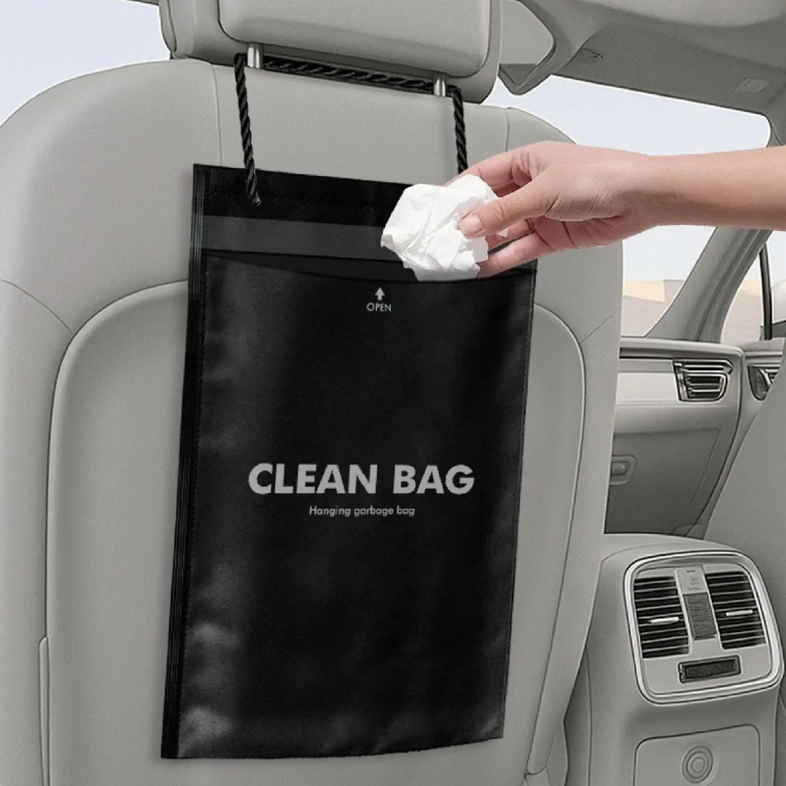 50Pcs Hanging Disposable Storage Cleaning Bag Hanging Car Garbage Bag Car Trash Can Garbage Bag For Car Interior Accessories