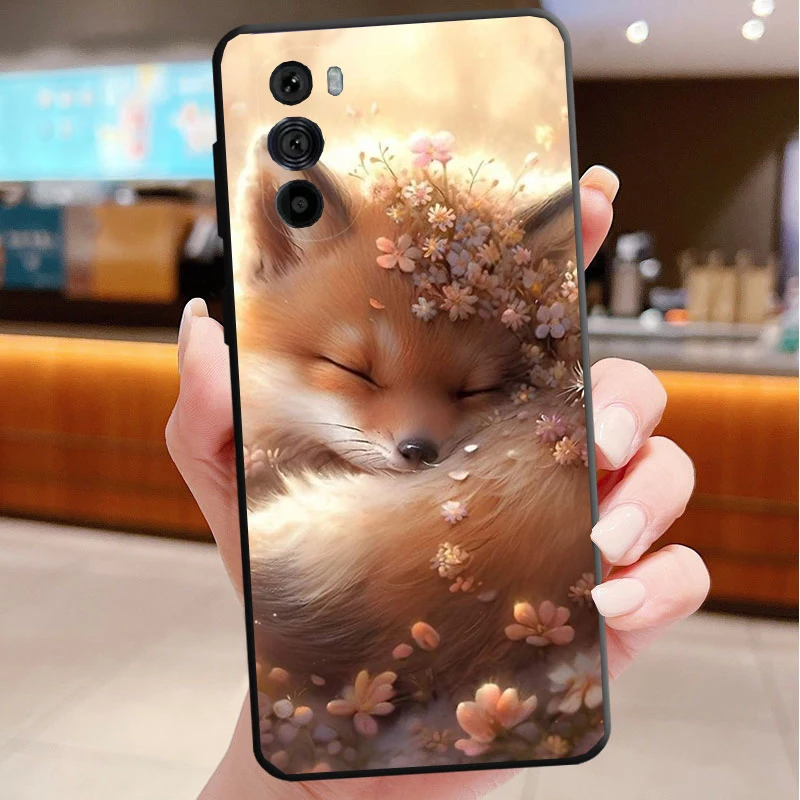 

Phone Case For Motorola Edge 50 40 Pro 60 50 40 30 Ultra Neo Fusion Moto G Play G Stylus G Power G Cute Fox