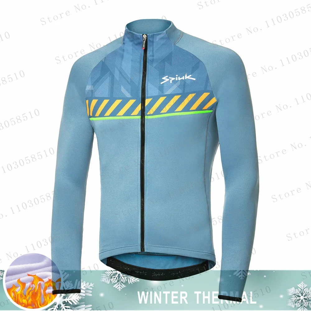 spiukful Winter Thermal Fleece Cycling Jersey Set Long Sleeve Bicycle Clothing MTB Bike Wear Maillot Ropa Ciclismo Cycling Set